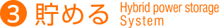 ③貯める Hybrid power storage System