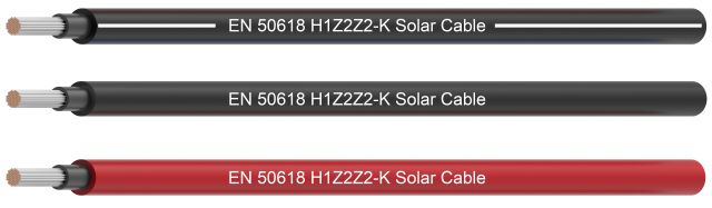 H1Z2Z2-K 太陽光発電ケーブル、錫メッキ銅線、XLPO絶縁体およびシース、低